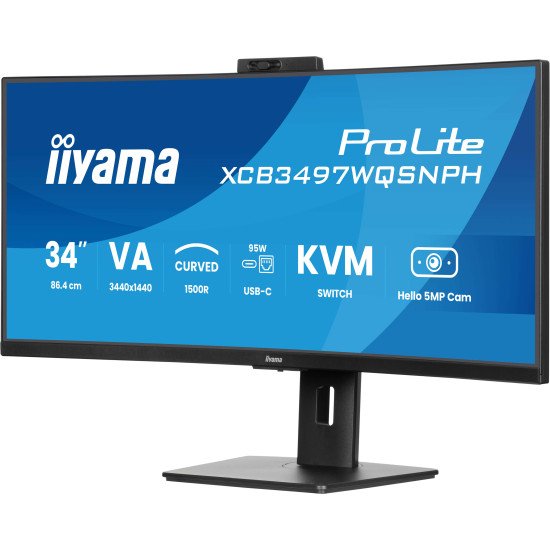 iiyama ProLite XCB3497WQSNPH-B1 écran PC 86,4 cm (34") 3440 x 1440 pixels Noir