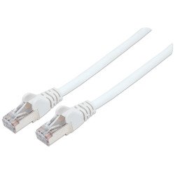 Intellinet Câble patch réseau, Cat6, 0,5 m, blanc, cuivre, S/FTP, LSOH/LSZH, PVC, RJ45, contacts plaqués or, anti-accroc, avec manchon, garantie à vie