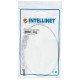 Intellinet Câble patch réseau, Cat6, 0,5 m, blanc, cuivre, S/FTP, LSOH/LSZH, PVC, RJ45, contacts plaqués or, anti-accroc, avec manchon, garantie à vie