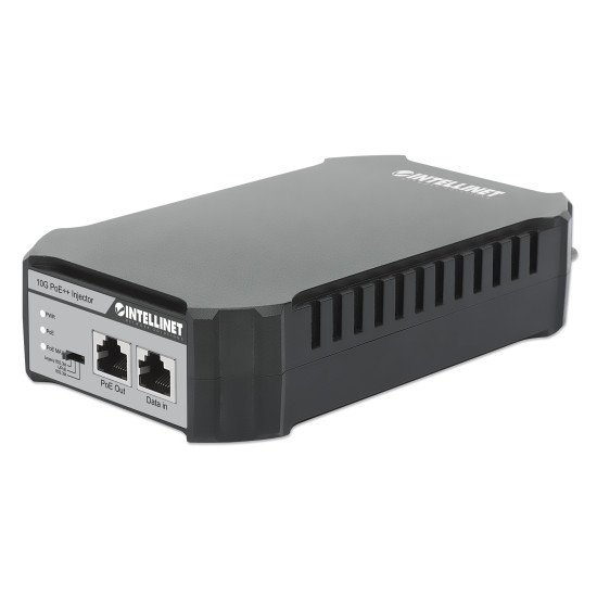 Intellinet Injecteur PoE++ 10G à 1 port 95 W, conforme IEEE 802.3bt (4PPoE), boîtier métallique, option de montage mural, Alimentation par Ethernet, Power Over Ethernet, garantie de 3 ans