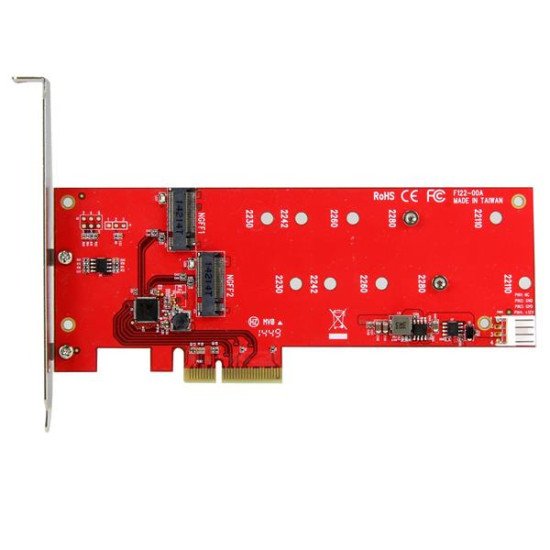 StarTech.com Carte contrôleur PCI Express pour 2 SSD M.2 NGFF SATA