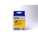 Epson LK-6YBP - Couleur Pastel - Noir sur Jaune - 24mmx9m