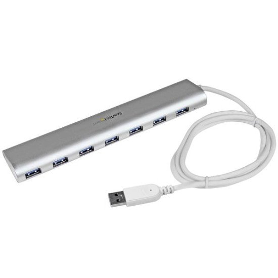 StarTech.com Hub USB 3.0 compact à 7 ports avec câble intégré