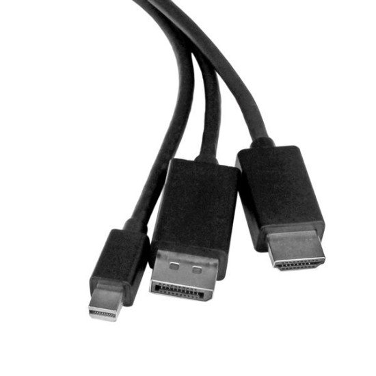 StarTech.com Câble adaptateur HDMI, DisplayPort ou Mini DisplayPort vers HDMI de 2 m - Noir