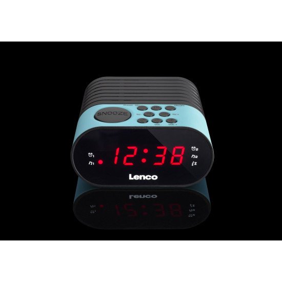 Lenco CR-07 Horloge Noir, Bleu