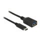 DeLOCK 0.15m USB 3.1 câble USB 0,15 m 3.2 Gen 2 (3.1 Gen 2) USB C USB A Noir