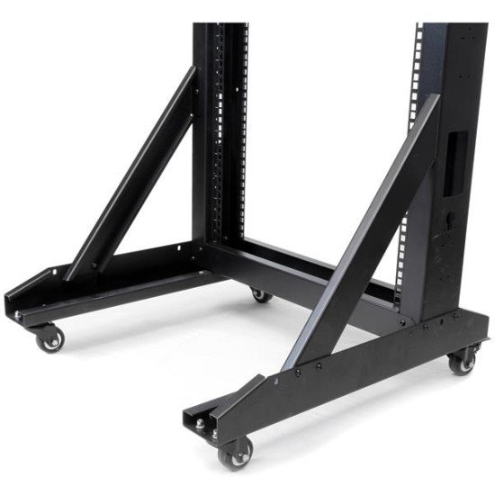 StarTech.com Rack de serveur 42U en acier robuste - Bâti rack à 2 montants avec roulettes