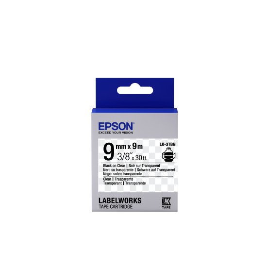 Epson LK-3TBN - Transparent - Noir sur Transparent - 9mmx9m