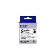 Epson LK-3TBW - Adhésif Fort - Noir sur Transparent - 9mmx9m