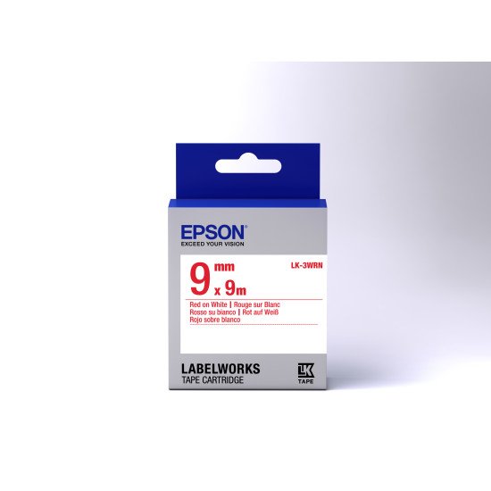 Epson LK-3WRN - Standard - Rouge sur Blanc - 9mmx9m