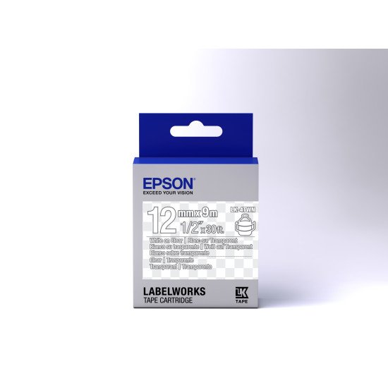 Epson LK-4TWN - Transparent - Blanc sur Transparent - 12mmx9m