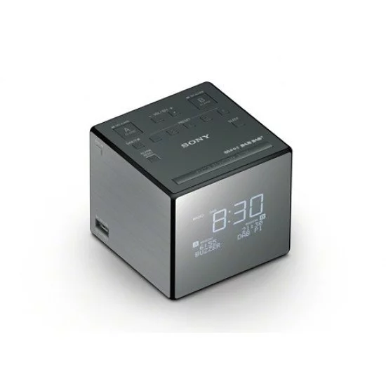 Sony XDRC1DBP Radio portable Horloge Noir, Argent Sony XDRC1DBP Radio portable Horloge Noir, Argent