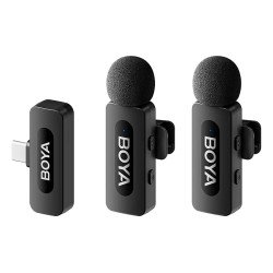 BOYA Système de microphone sans fil BY-V2.0 2,4 GHz 2,4 GHz