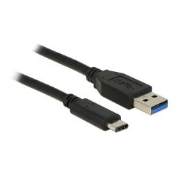DeLOCK 1m USB3.1-C/USB3.1-A câble USB USB 3.2 Gen 2 (3.1 Gen 2) USB A USB C Noir