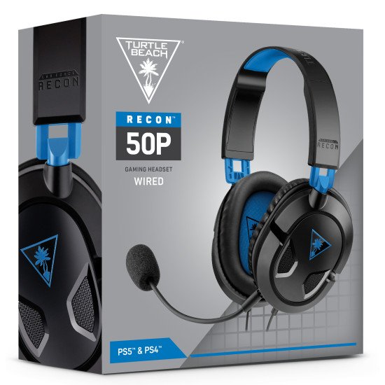 Turtle Beach Recon 50P Casque Avec fil Arceau Jouer Noir, Bleu