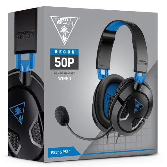 Turtle Beach Recon 50P Casque Avec fil Arceau Jouer Noir, Bleu Turtle Beach Recon 50P Casque Avec fil Arceau Jouer Noir, Bleu