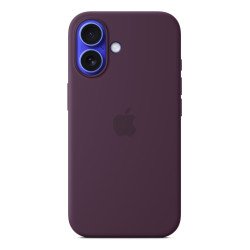 Apple Coque en silicone avec MagSafe pour iPhone 16 - Prune Apple Coque en silicone avec MagSafe pour iPhone 16 - Prune