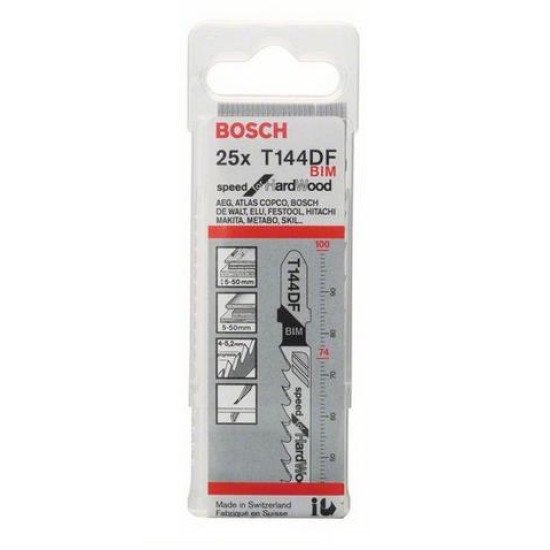 Bosch 2 608 634 990 Lame de scie sauteuse, à chantourner et sabre Lames de scie sauteuse Bimétal 25 pièce(s)
