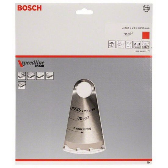 Bosch 2 608 640 807 lame de scie circulaire 23,5 cm 1 pièce(s)