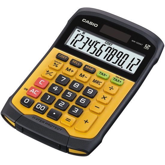 Casio WM-320MT calculatrice Poche Calculatrice à écran Noir, Jaune