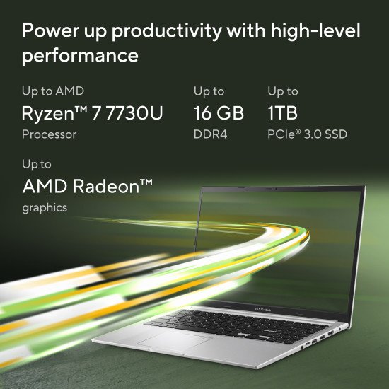 ASUS Vivobook 15 M1502YA-BQ650W AMD Ryzen™ 7 5825U Ordinateur portable 39,6 cm (15.6") Full HD 16 Go DDR4-SDRAM 512 Go SSD Wi-Fi 6E (802.11ax) Windows 11 Home Belge Argent ASUS Vivobook 15 M1502YA-BQ650W AMD Ryzen™ 7 5825U Ordinateur portable 39,6 cm (15.6") Full HD 16 Go DDR4-SDRAM 512 Go SSD Wi-Fi 6E (802.11ax) Windows 11 Home Belge Argent