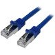 StarTech.com Câble réseau Cat6 blindé SFTP sans crochet de 1 m - Cordon Ethernet RJ45 anti-accroc - M/M - Bleu