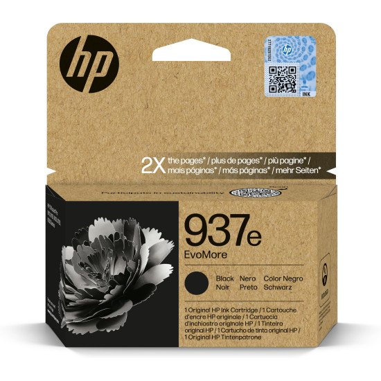 HP 937e Cartouche d'encre authentique Noir EvoMore HP 937e Cartouche d'encre authentique Noir EvoMore