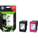 HP 301 2 pièce(s) Original Rendement standard Noir, Cyan, Magenta, Jaune HP 301 2 pièce(s) Original Rendement standard Noir, Cyan, Magenta, Jaune