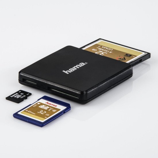Hama 00124022 lecteur de carte mémoire USB 3.2 Gen 1 (3.1 Gen 1) Type-A Noir