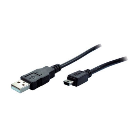 S-Conn USB A/B 2m câble USB 2.0 Mini-USB B Noir