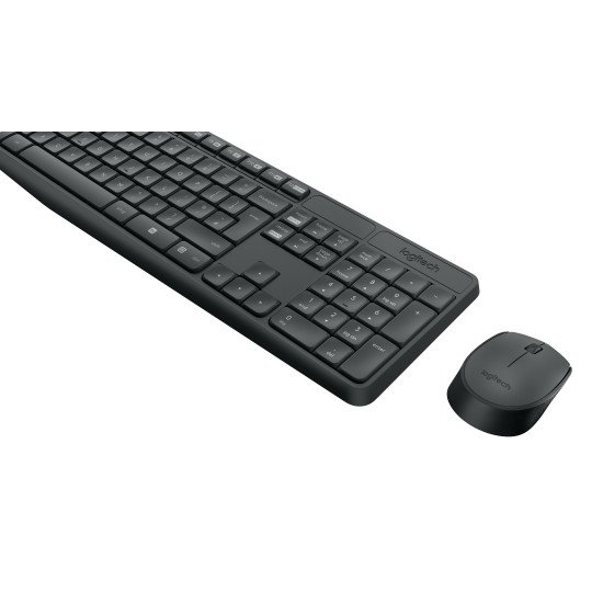 Logitech MK235 clavier RF sans fil QWERTZ Croate, Slovène Noir