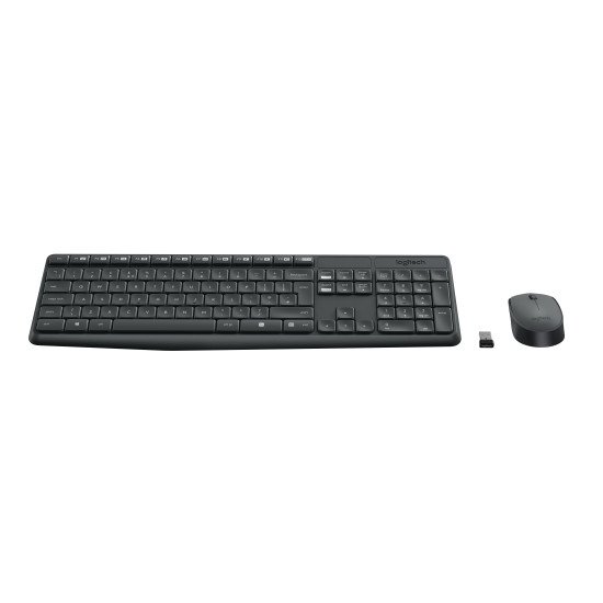 Logitech MK235 clavier Souris incluse USB QWERTY Espagnole Gris