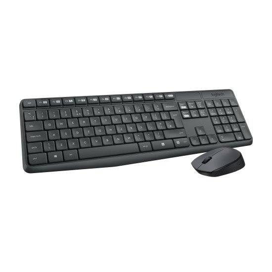 Logitech MK235 Wireless Keyboard and Mouse Combo clavier USB QWERTY Italien Gris