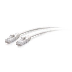 C2G Câble de raccordement Ethernet fin Cat6a non blindé (UTP) avec protection anti-accrochage de 1,5 m - Blanc C2G Câble de raccordement Ethernet fin Cat6a non blindé (UTP) avec protection anti-accrochage de 1,5 m - Blanc