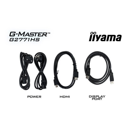 iiyama G-MASTER G2771HS-B1 écran PC 68,6 cm (27") 1920 x 1080 pixels 4K Ultra HD Noir iiyama G-MASTER G2771HS-B1 écran PC 68,6 cm (27") 1920 x 1080 pixels 4K Ultra HD Noir