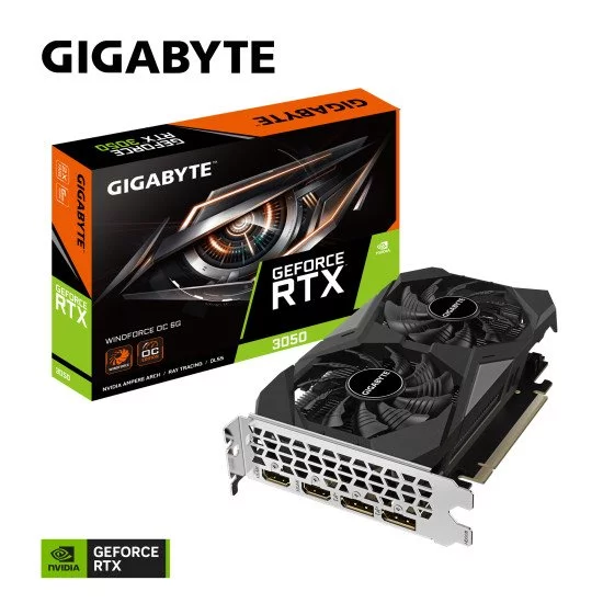 Gigabyte GeForce RTX 3050 WINDFORCE OC 6G NVIDIA 6 Go GDDR6 Gigabyte GeForce RTX 3050 WINDFORCE OC 6G NVIDIA 6 Go GDDR6