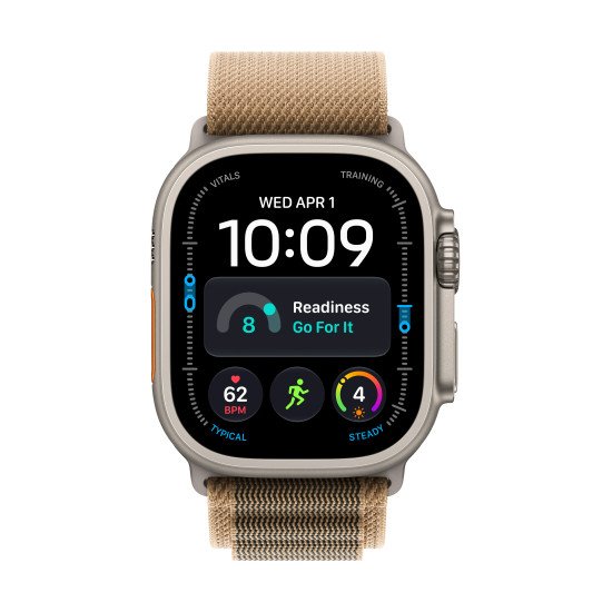 Apple Watch Ultra 4 OLED 49 mm Numérique 422 x 514 pixels Écran tactile 5G Titane Wifi GPS (satellite)