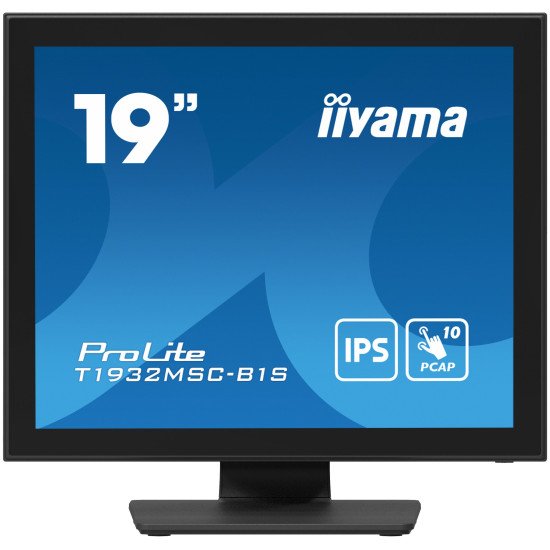 iiyama ProLite T1932MSC-B1S écran PC 48,3 cm (19") 1280 x 1024 pixels Full HD LED Écran tactile Dessus de table Noir