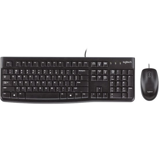 Logitech MK120 clavier Souris incluse USB QWERTY US International Noir