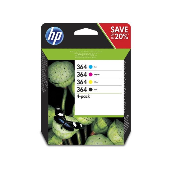 HP 364 Pack de 4 cartouches Noir, Cyan, Magenta, Jaune