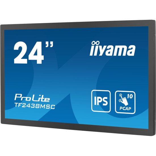 iiyama PROLITE Carte A numérique 61 cm (24") LED 600 cd/m² Full HD Noir Écran tactile