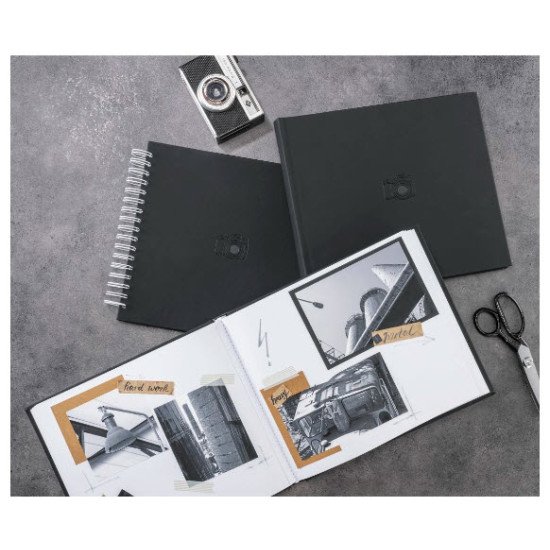 Hama Signs album photo et protège-page Noir 100 feuilles 10 x 15 Reliure spiralée