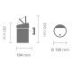 Brabantia Touch Bin, 3 litres, Blanc Brabantia Touch Bin, 3 litres, Blanc
