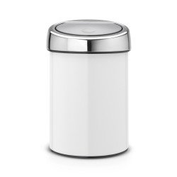 Brabantia Touch Bin, 3 litres, Blanc Brabantia Touch Bin, 3 litres, Blanc