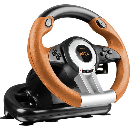 SPEEDLINK DRIFT O.Z. Noir, Gris, Orange USB Volant + pédales Analogique/Numérique PC