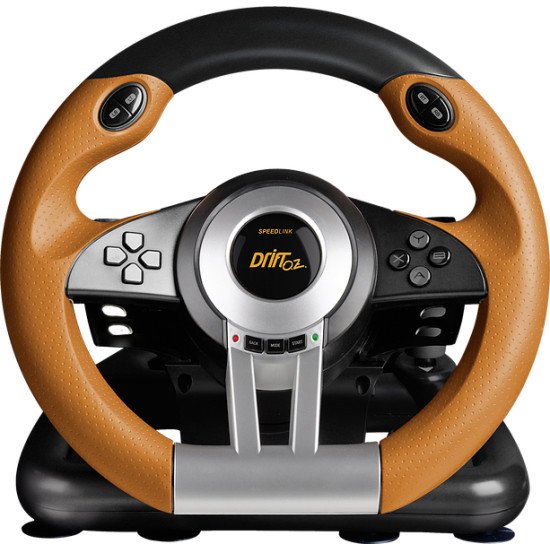 SPEEDLINK DRIFT O.Z. Noir, Gris, Orange USB Volant + pédales Analogique/Numérique PC