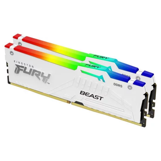 Kingston Technology FURY Beast RGB module de mémoire 64 Go 2 x 32 Go DDR5 6000 MHz Kingston Technology FURY Beast RGB module de mémoire 64 Go 2 x 32 Go DDR5 6000 MHz