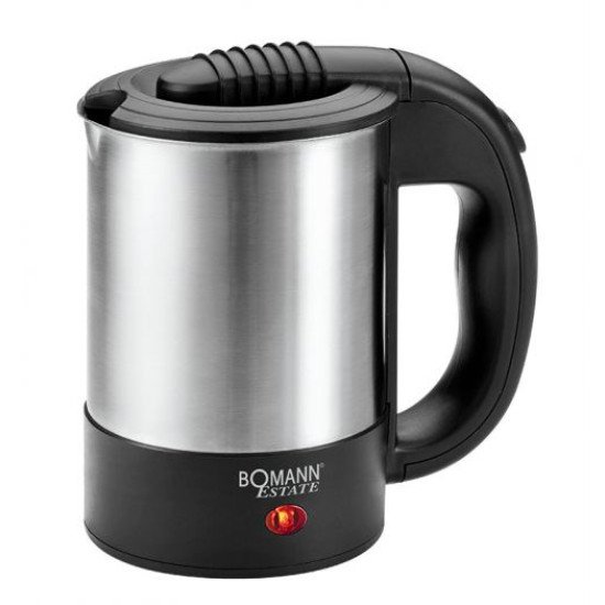 Bomann WKR 1162 CB bouilloire 0,5 L 1000 W Noir, Acier inoxydable