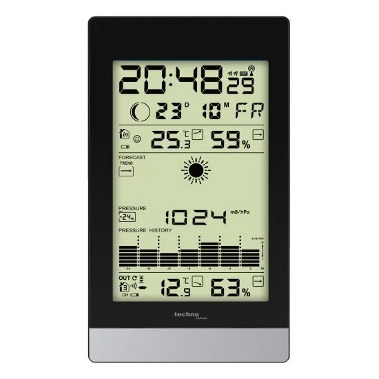 Technoline WS 9050 station météo numérique Noir, Argent Technoline WS 9050 station météo numérique Noir, Argent