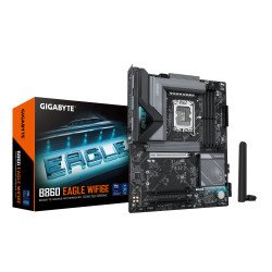 GIGABYTE B860 EAGLE WIFI6E Carte mère - Processeurs Intel Core Ultra, VRM 12+1+2+1 phases, jusqu'à 9066MHz DDR5, 1xPCIe 5.0 + 2xPCIe 4.0 M.2, LAN 2,5 GbE, WIFI 6E, USB 3.2 Gen 2x2 GIGABYTE B860 EAGLE WIFI6E Carte mère - Processeurs Intel Core Ultra, VRM 12+1+2+1 phases, jusqu'à 9066MHz DDR5, 1xPCIe 5.0 + 2xPCIe 4.0 M.2, LAN 2,5 GbE, WIFI 6E, USB 3.2 Gen 2x2